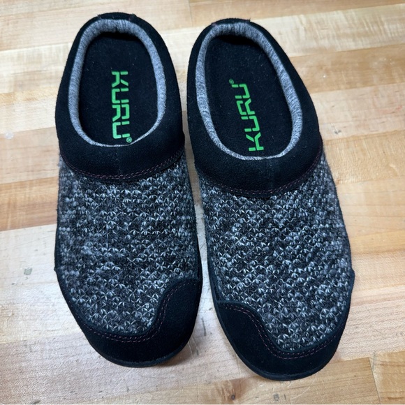 KURU Draft Super-comfy, Go-anywhere House Shoe in Black-Red Ruby 7 - Picture 7 of 13